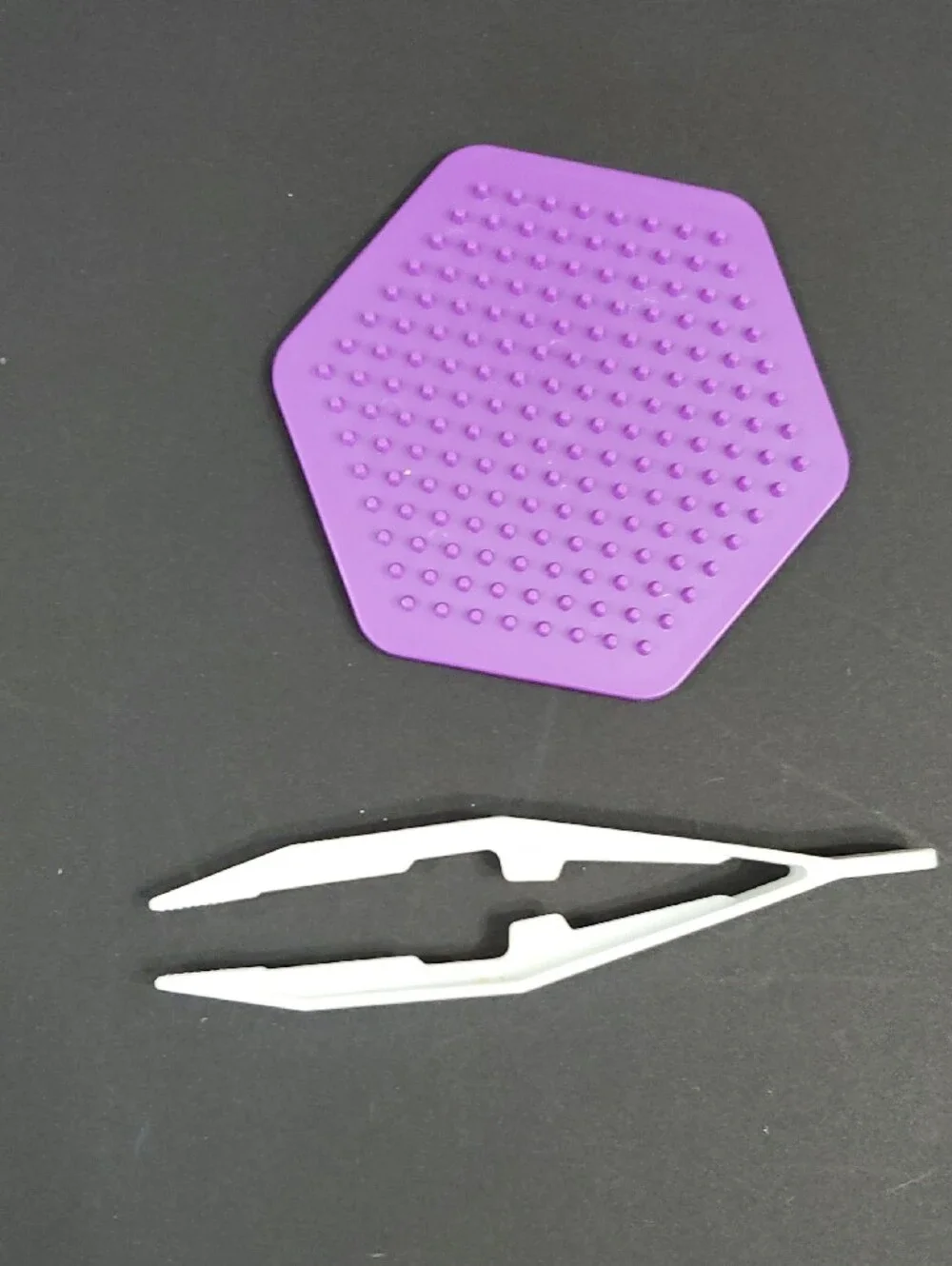 Perler Beads Set with 3 Pegboards & Tongs